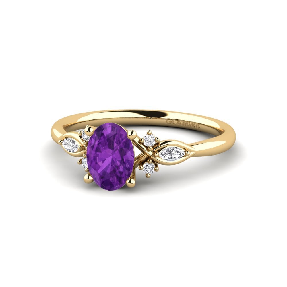 Amethyst Engagement Ring Gisu - Oval