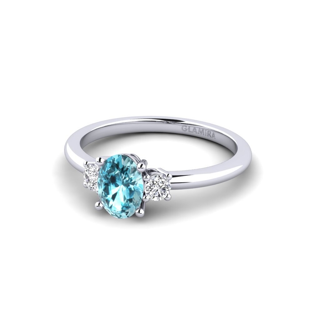 Blue Zircon Stackable Ring Guluve - A
