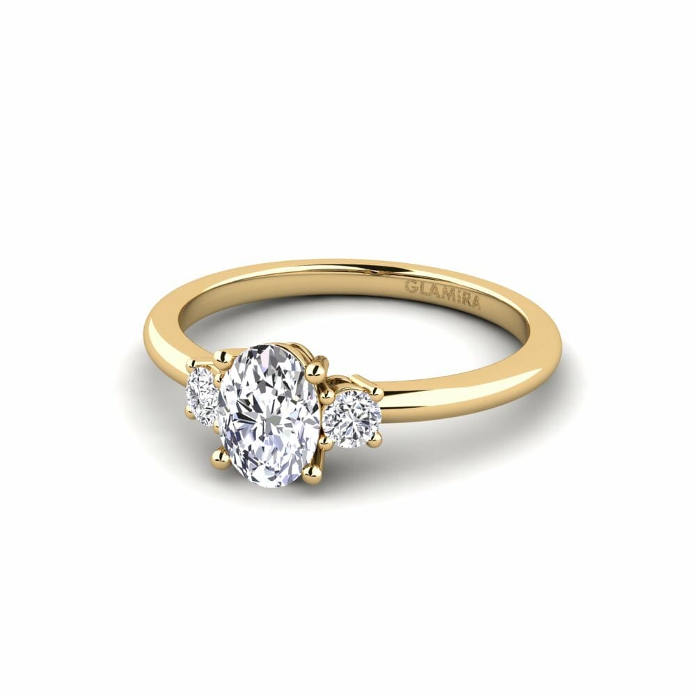 14ct Yellow Gold Stackable Ring Guluve - A