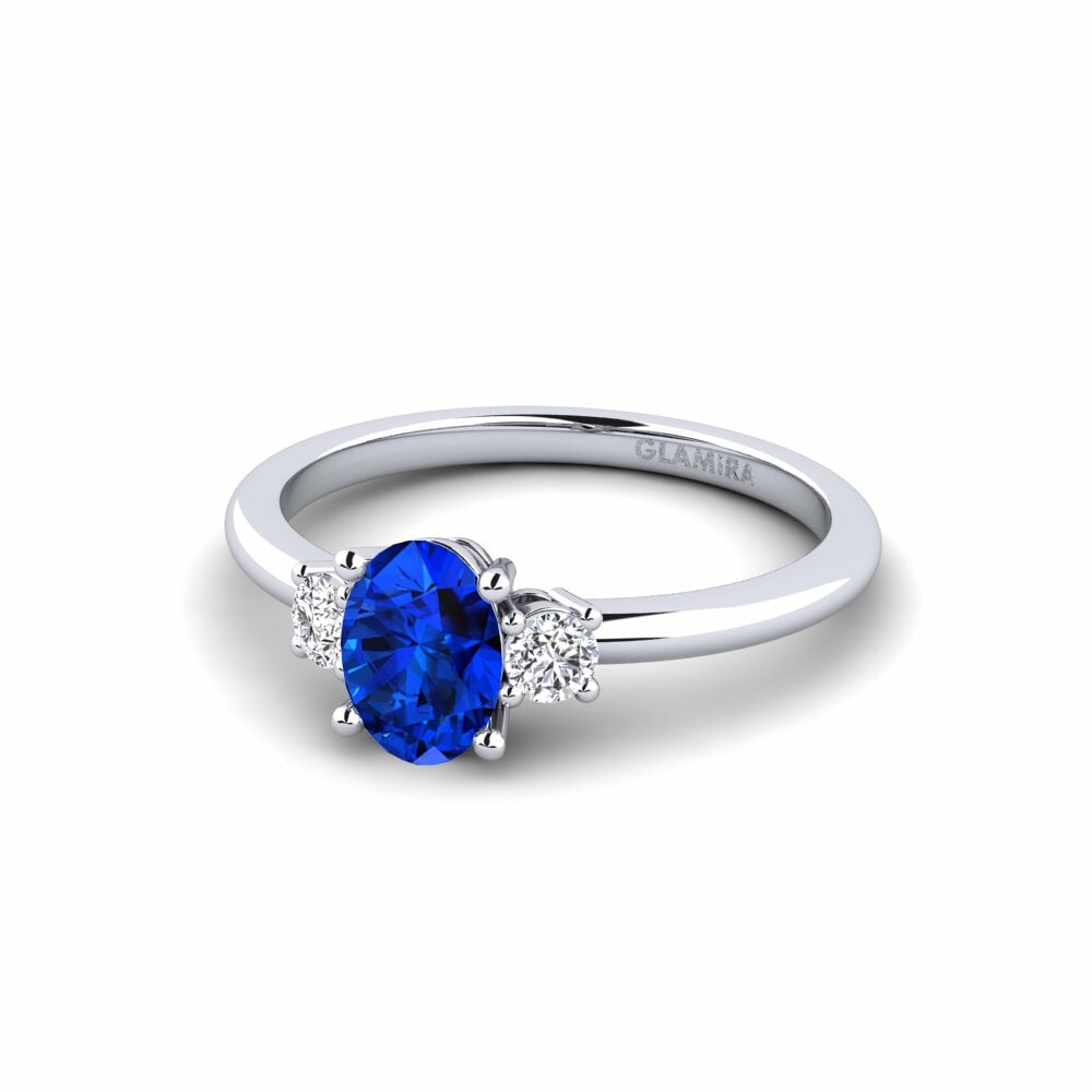 Sapphire (Lab Created) Stackable Ring Guluve - A