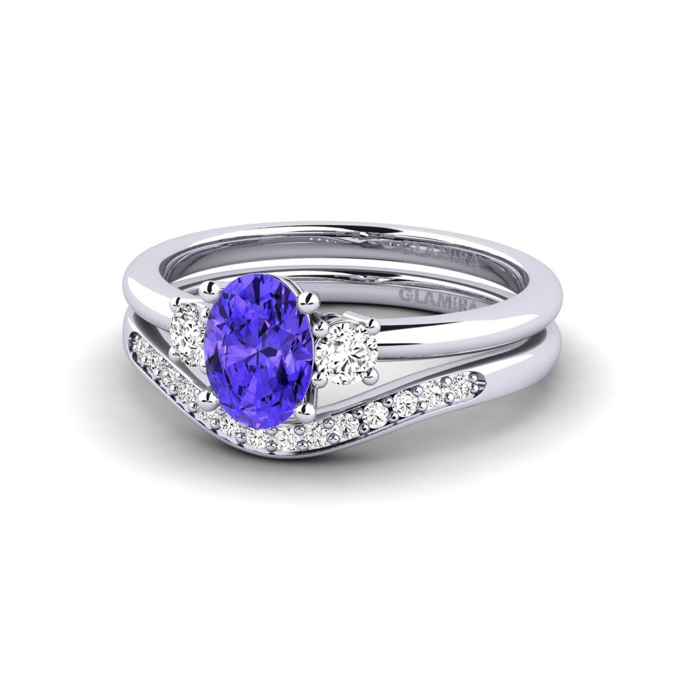 Tanzanita Anillo apilable Guluve - SET