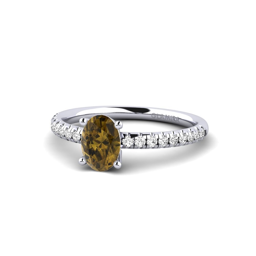 Circón Marrón Anillo de compromiso Rokh