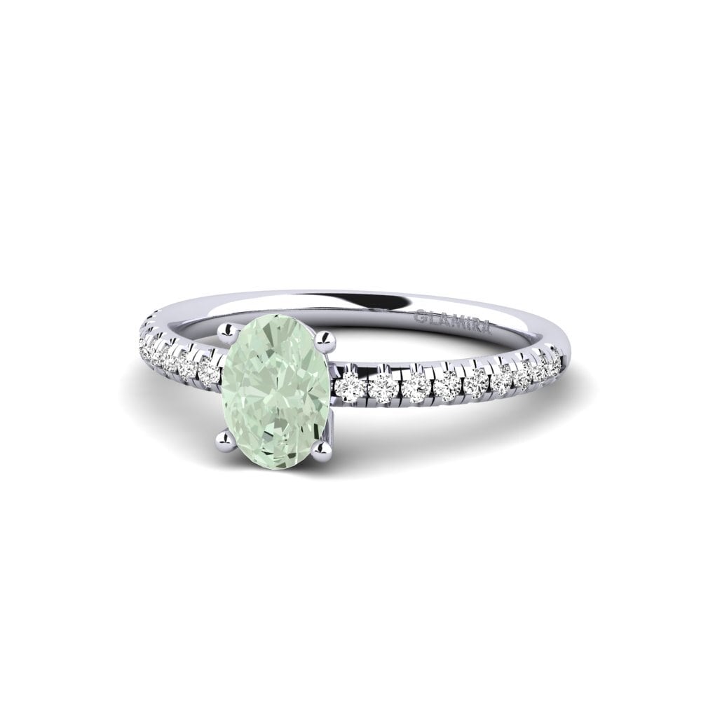 Amatista verde Anillo de compromiso Rokh