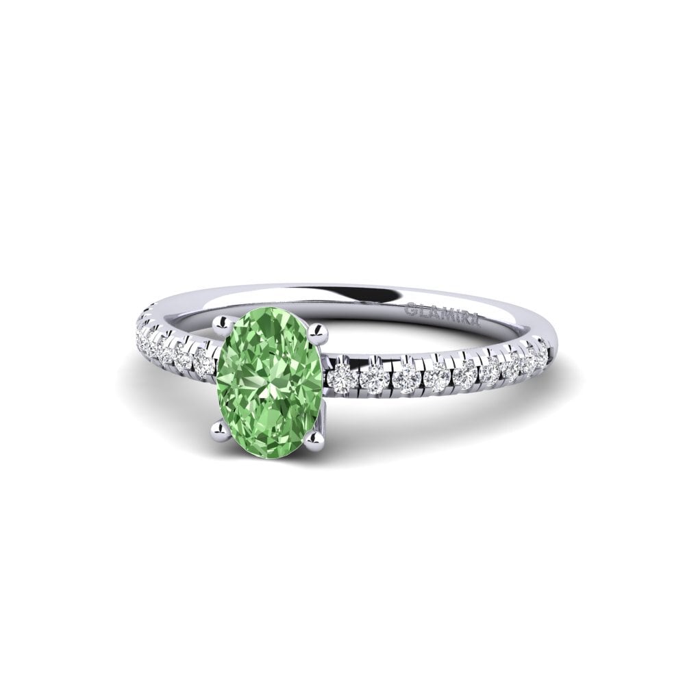 Green Diamond Engagement Ring Rokh