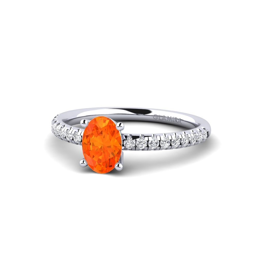 Zafiro Naranja Anillo de compromiso Rokh