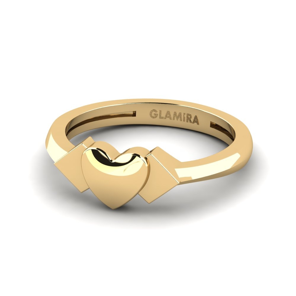 Pinky 18k Yellow Gold Plain Design Rings