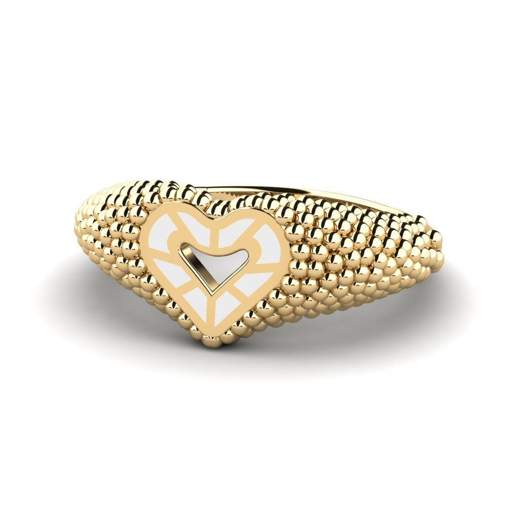 9k Oro Amarillo Anillo meñique Taldi