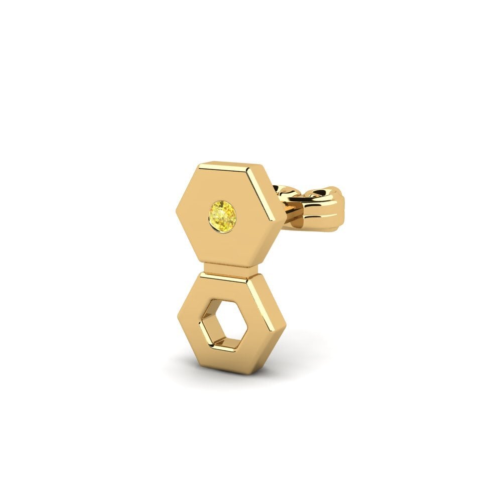 Yellow Sapphire Men's Earring Fabledes