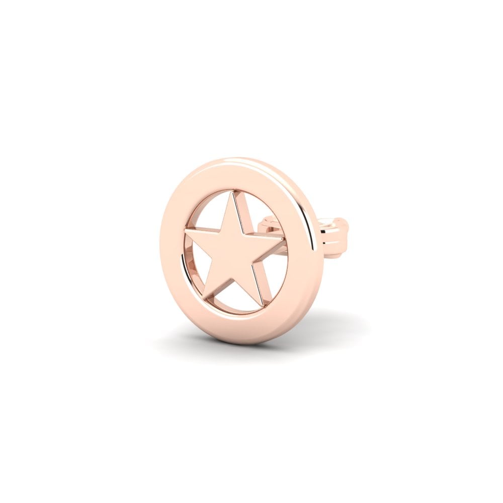 9ct Rose Gold Men's Earring Trema