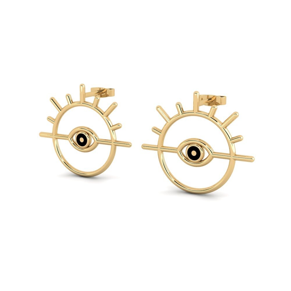 9k Oro Amarillo Pendientes Slippy