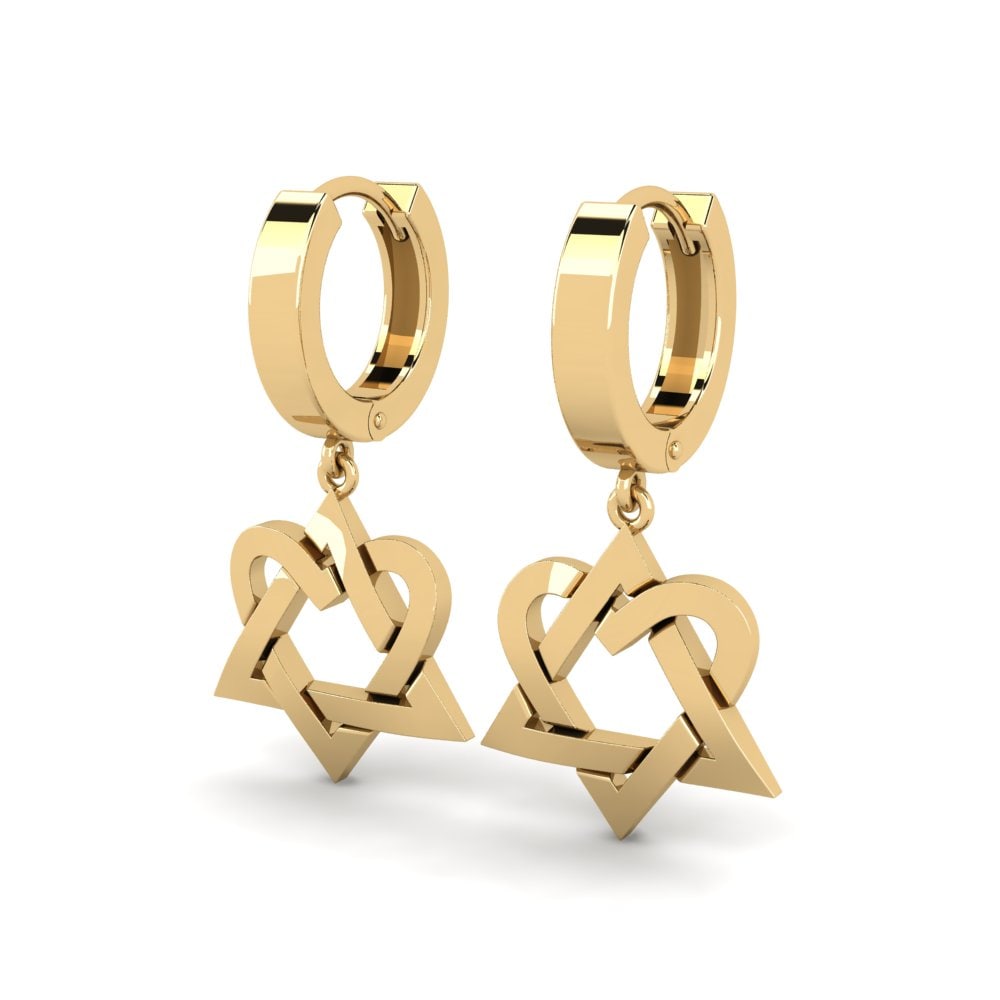 9k Oro Amarillo Pendientes Torp