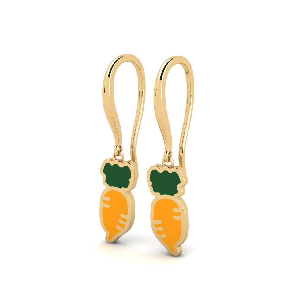 9k Oro Amarillo Pendientes Vierges