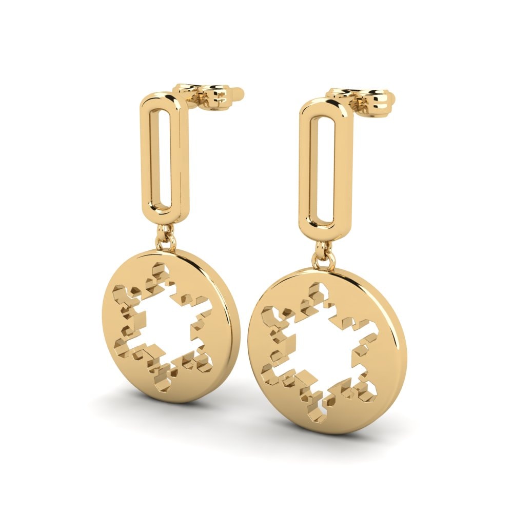9k Oro Amarillo Pendientes Wiallan