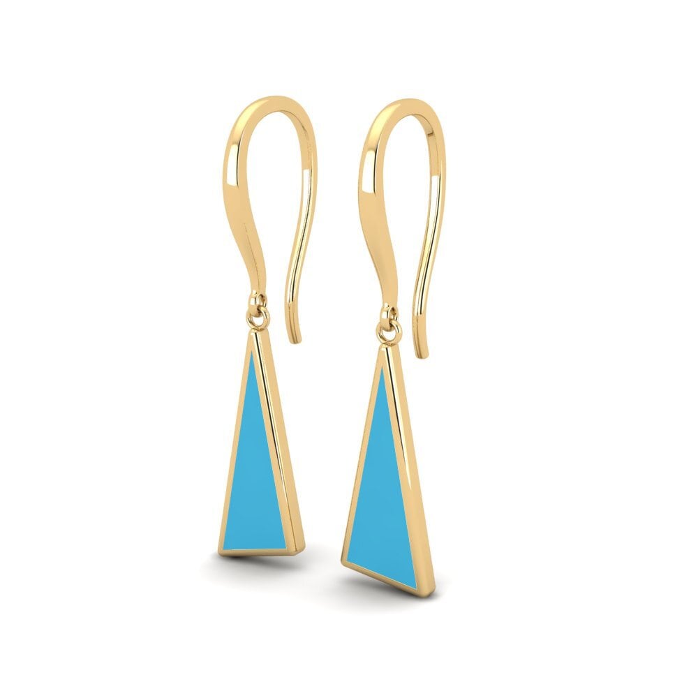 9k Oro Amarillo Pendientes Woos
