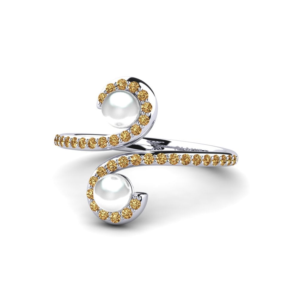 950 Platinum Brown Diamond Ring Memelo