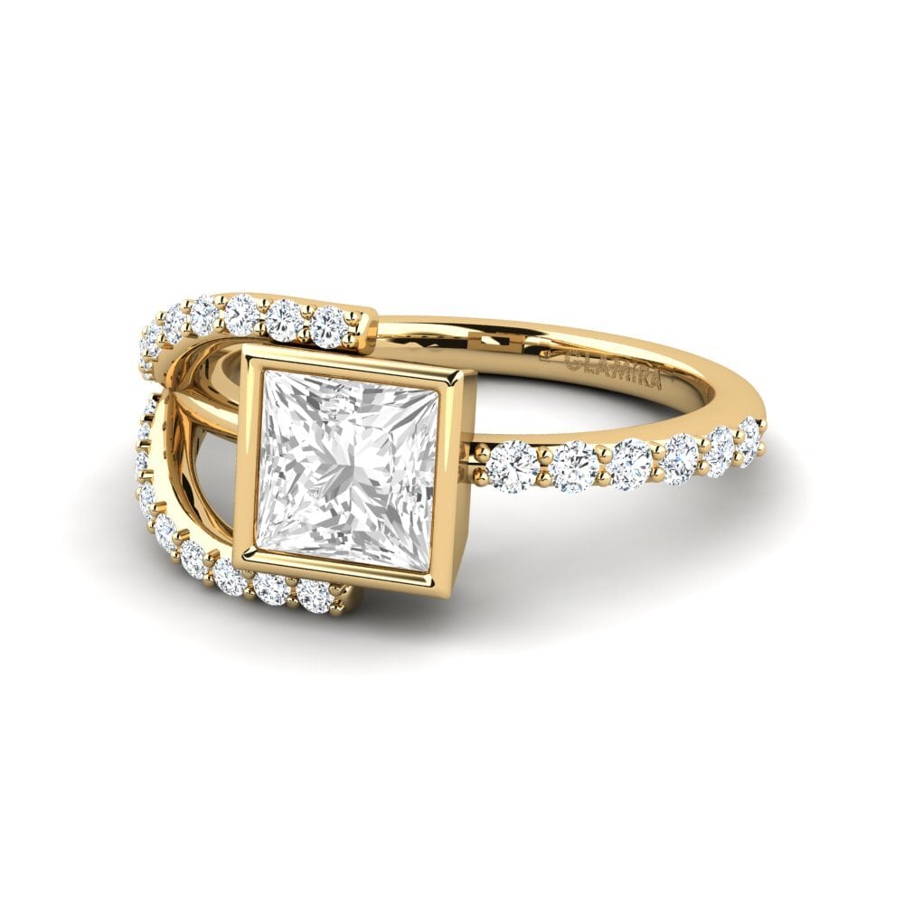 Topacio blanco Anillo de compromiso Micgen