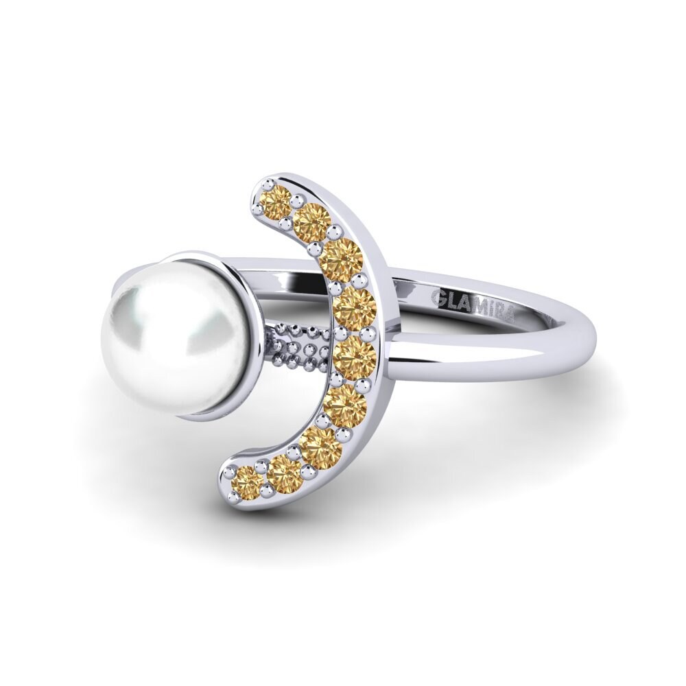950 Platinum Brown Diamond Ring Nere