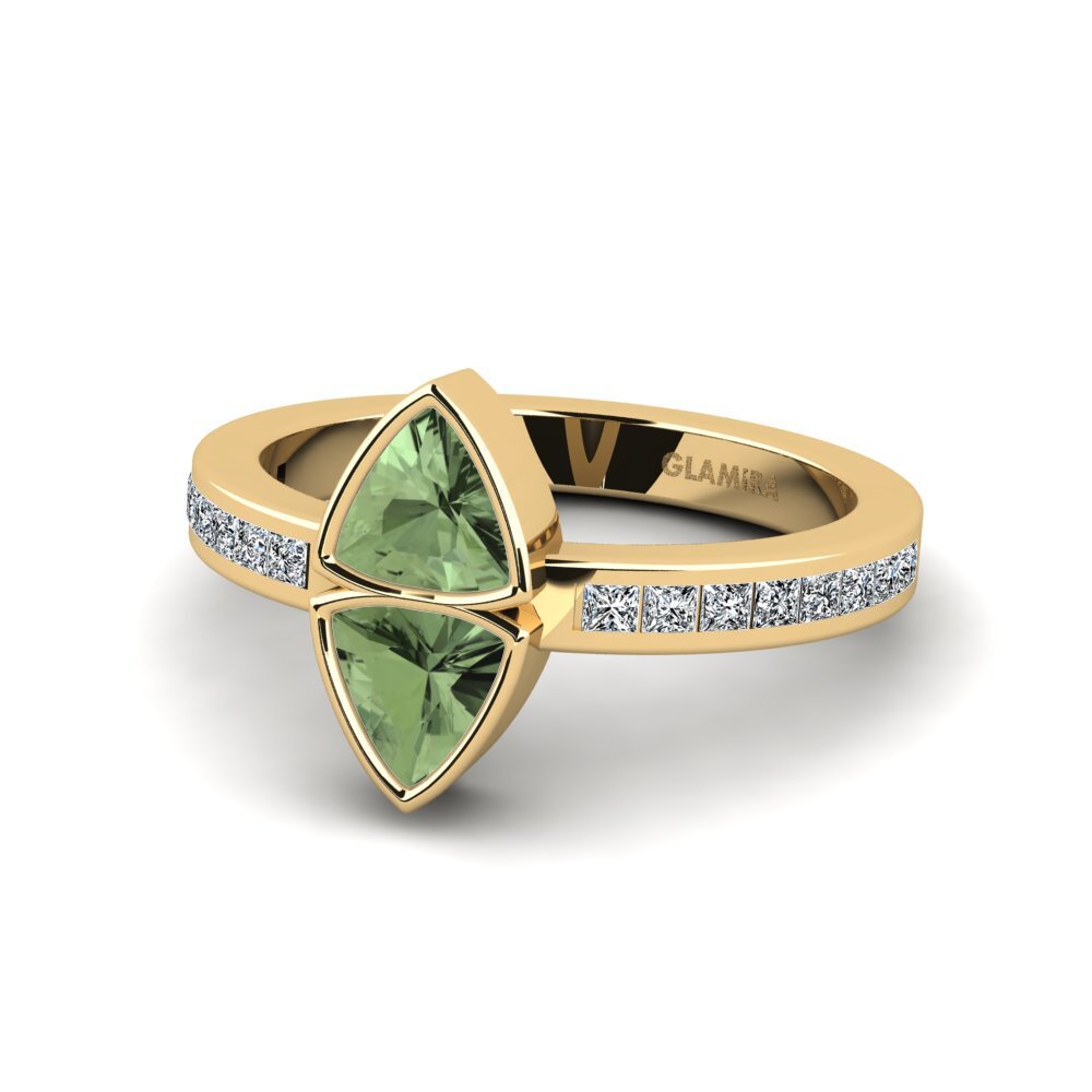 Trillón Zafiro Verde Anillo Onfundat