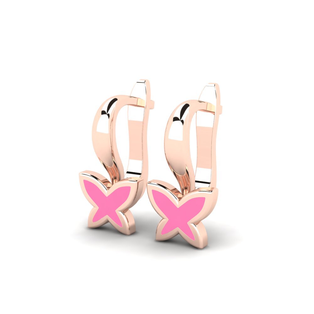 18ct Rose Gold Kid's Earring Dokmai