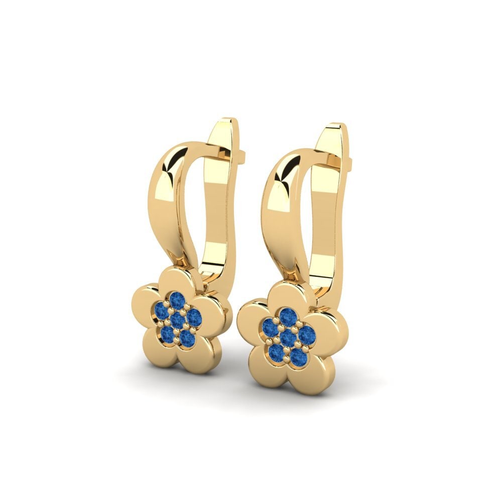 Dark Blue Zirconia Kid's Earring Identity