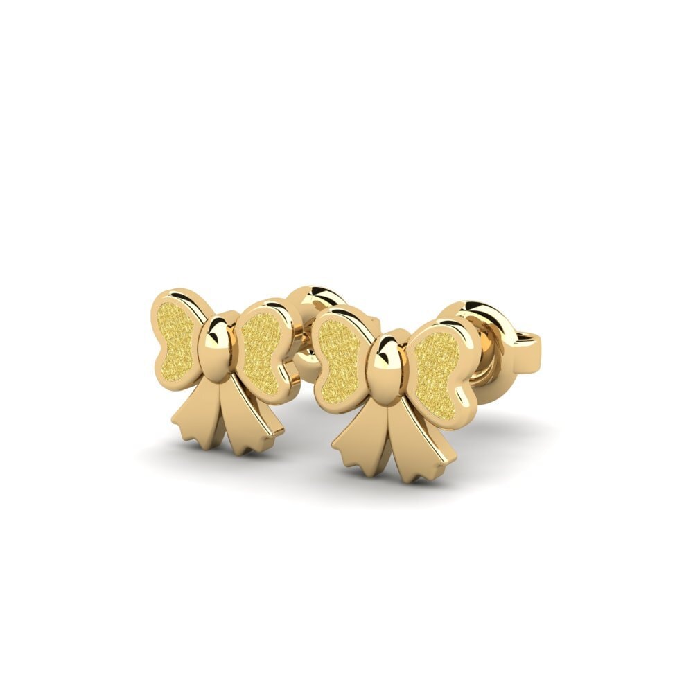 14k Oro Amarillo Pendiente para Niño Income