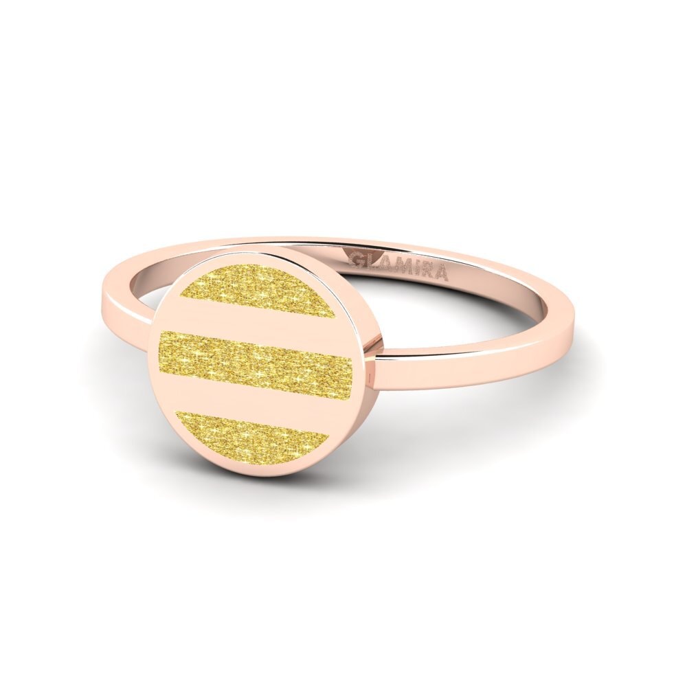 Fashion 14ct Rose Gold Plain Design Rings
