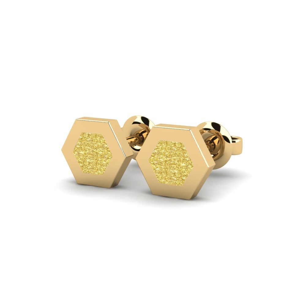 14k Oro Amarillo Pendientes Violset Daughter