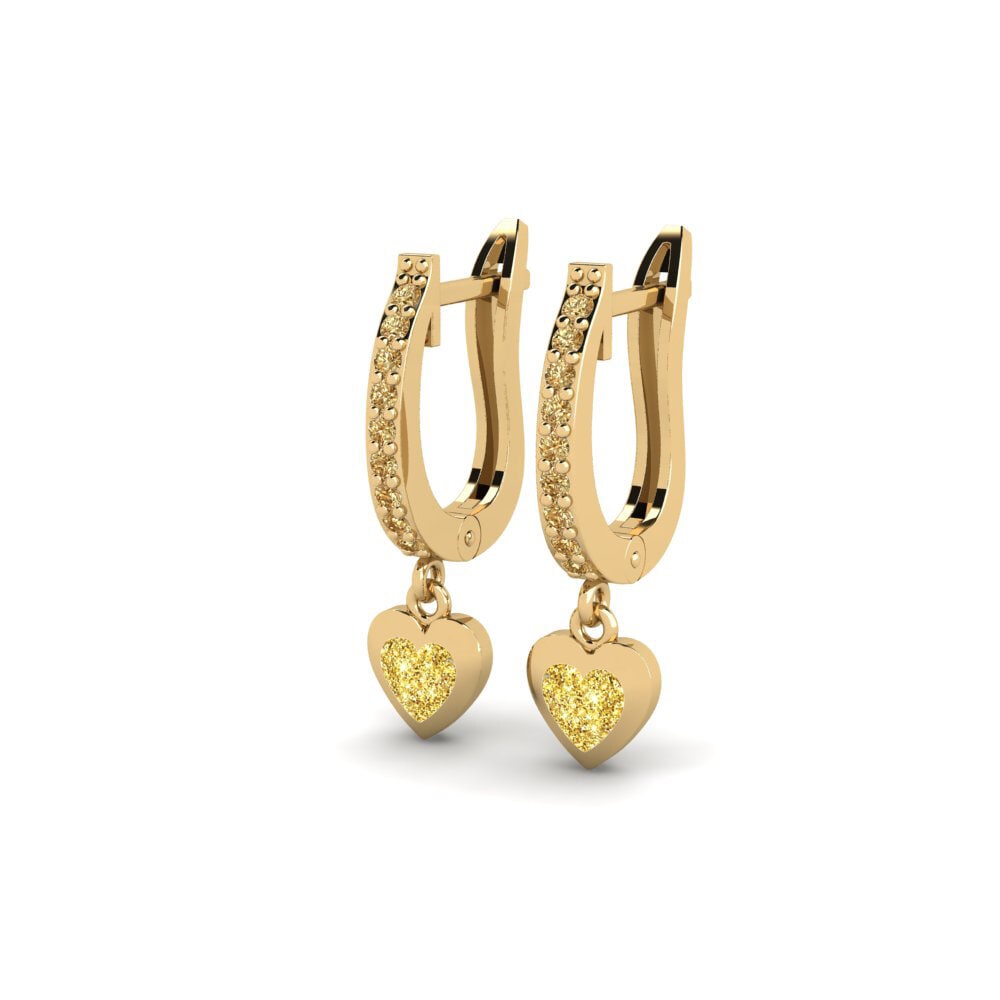 Diamant Brun Boucles D'oreilles Aloevera Daughter