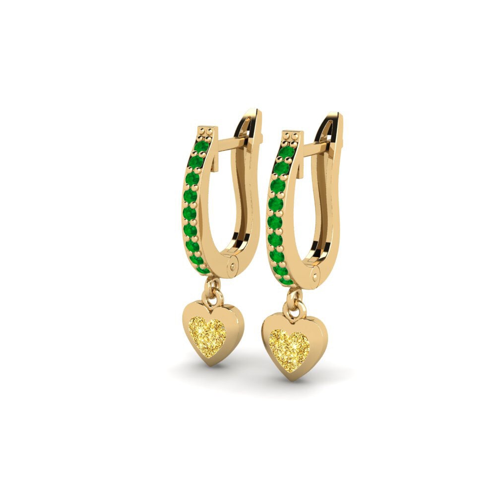 Émeraude Boucles D'oreilles Aloevera Daughter