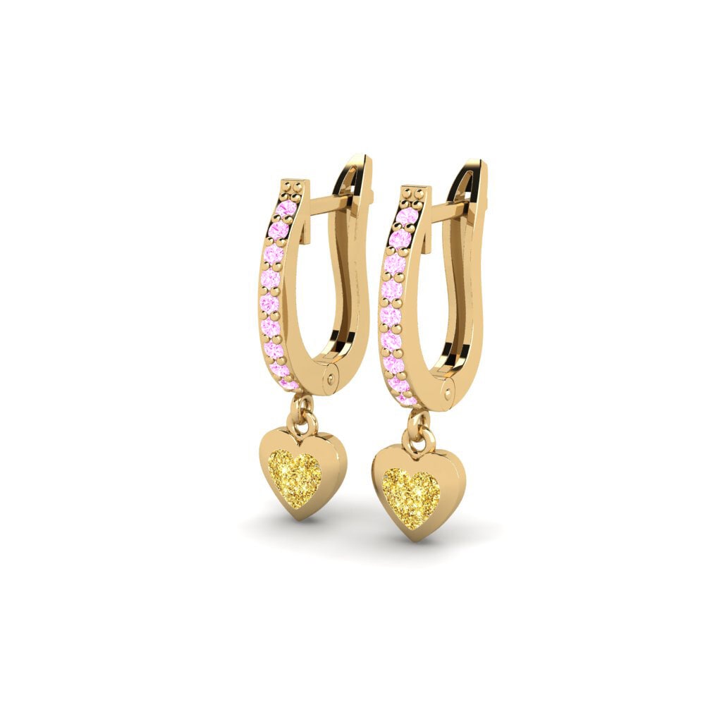 Saphir Rose Boucles D'oreilles Aloevera Daughter