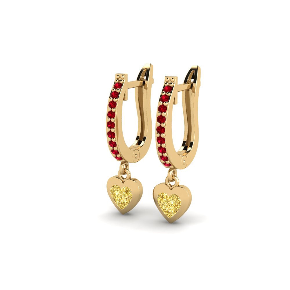 Zircone Rouge Boucles D'oreilles Aloevera Daughter