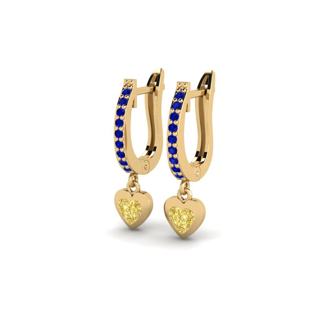 Saphir Boucles D'oreilles Aloevera Daughter