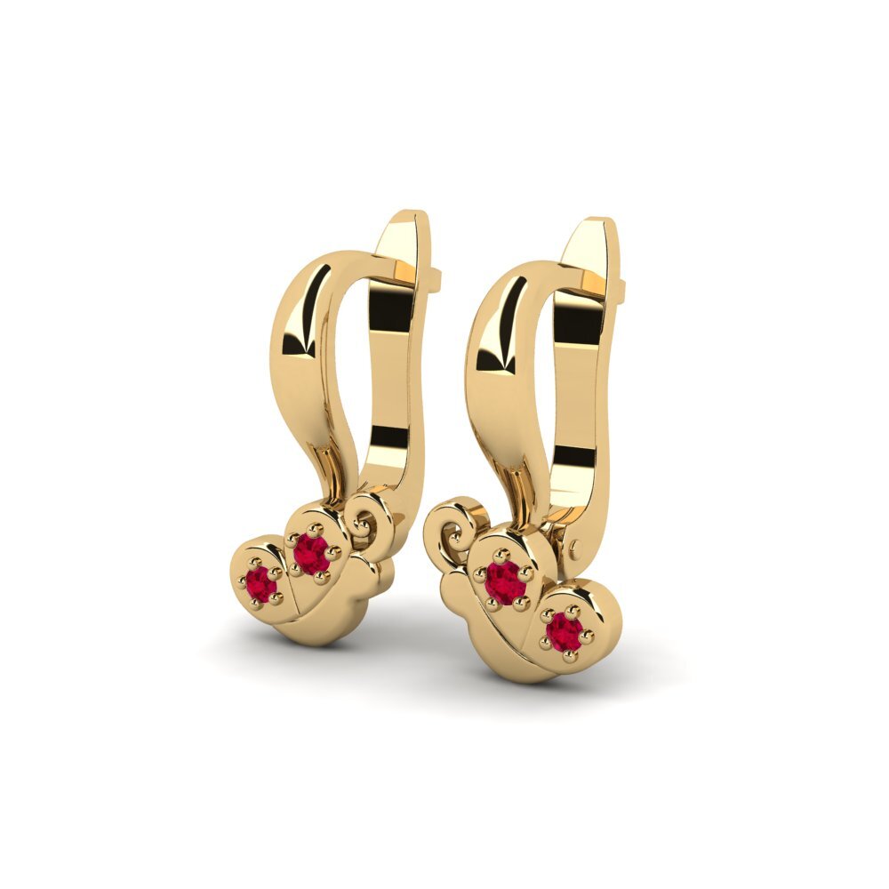 Ruby Kid's Earring Blodau