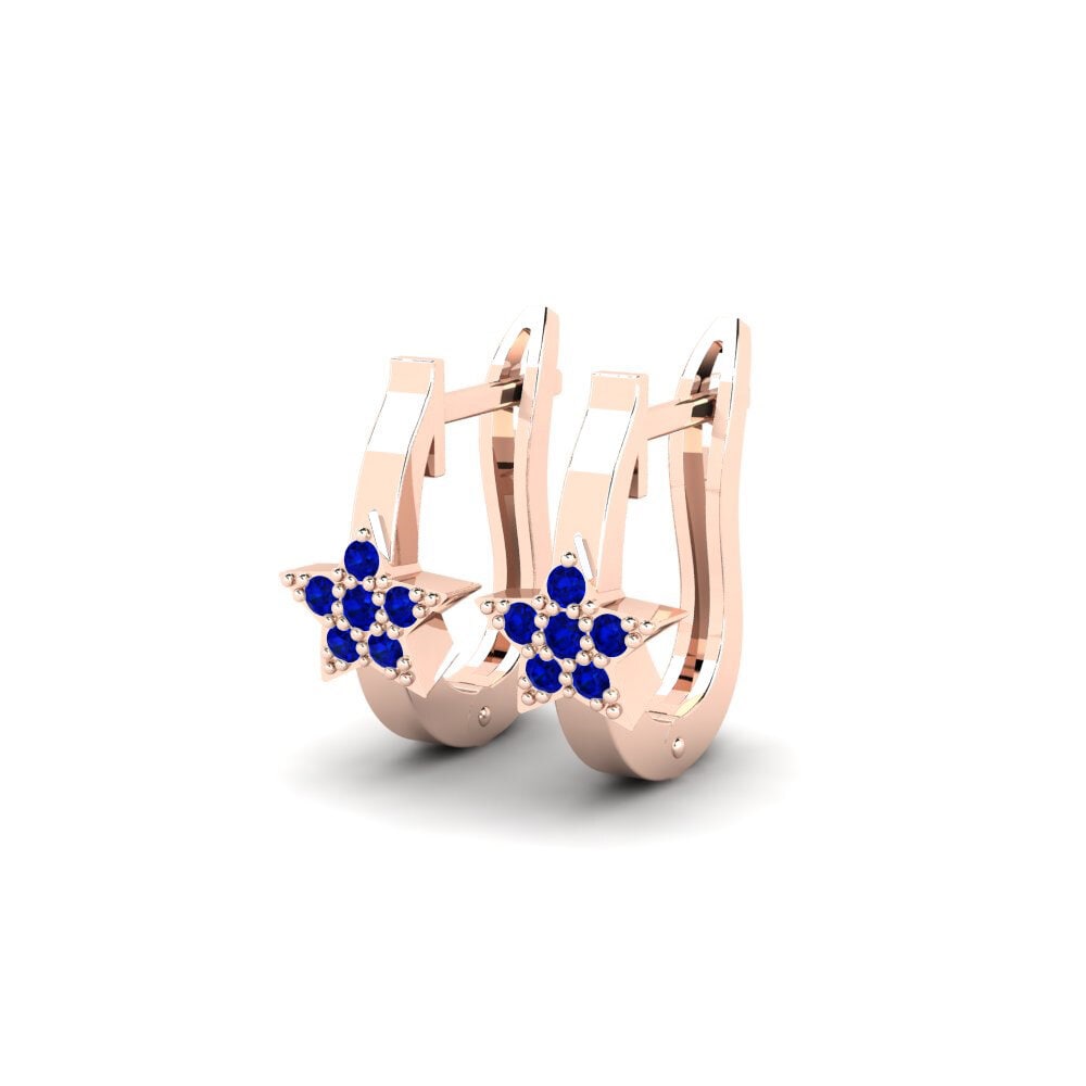14k Rose Gold Sapphire Earring Bucurie Daughter