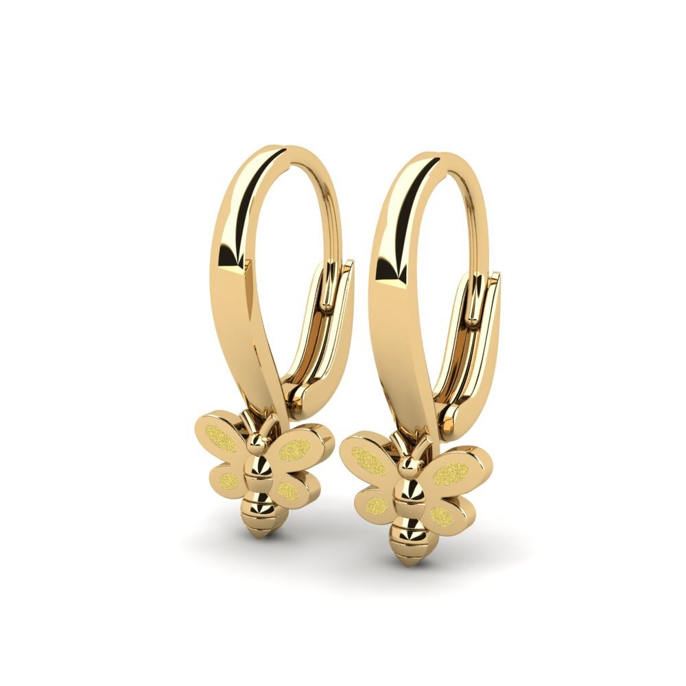 14k Oro Amarillo Pendiente para Niño Conceptual