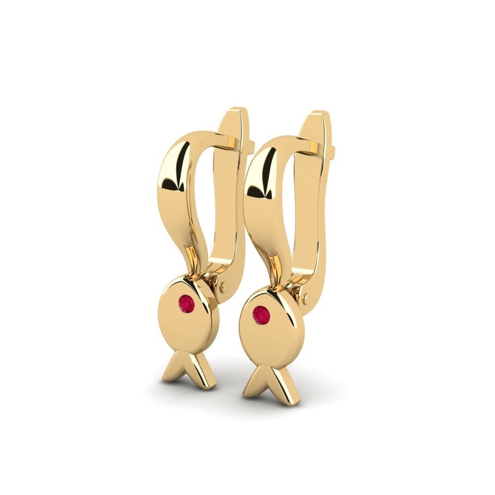 Ruby Kid's Earring Fleurs