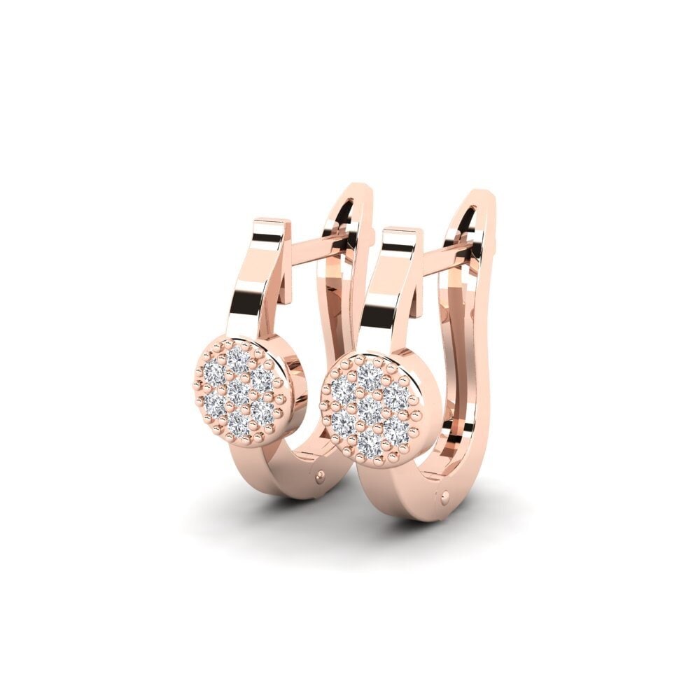 9k Oro Rosa Pendientes Gwyrth Daughter