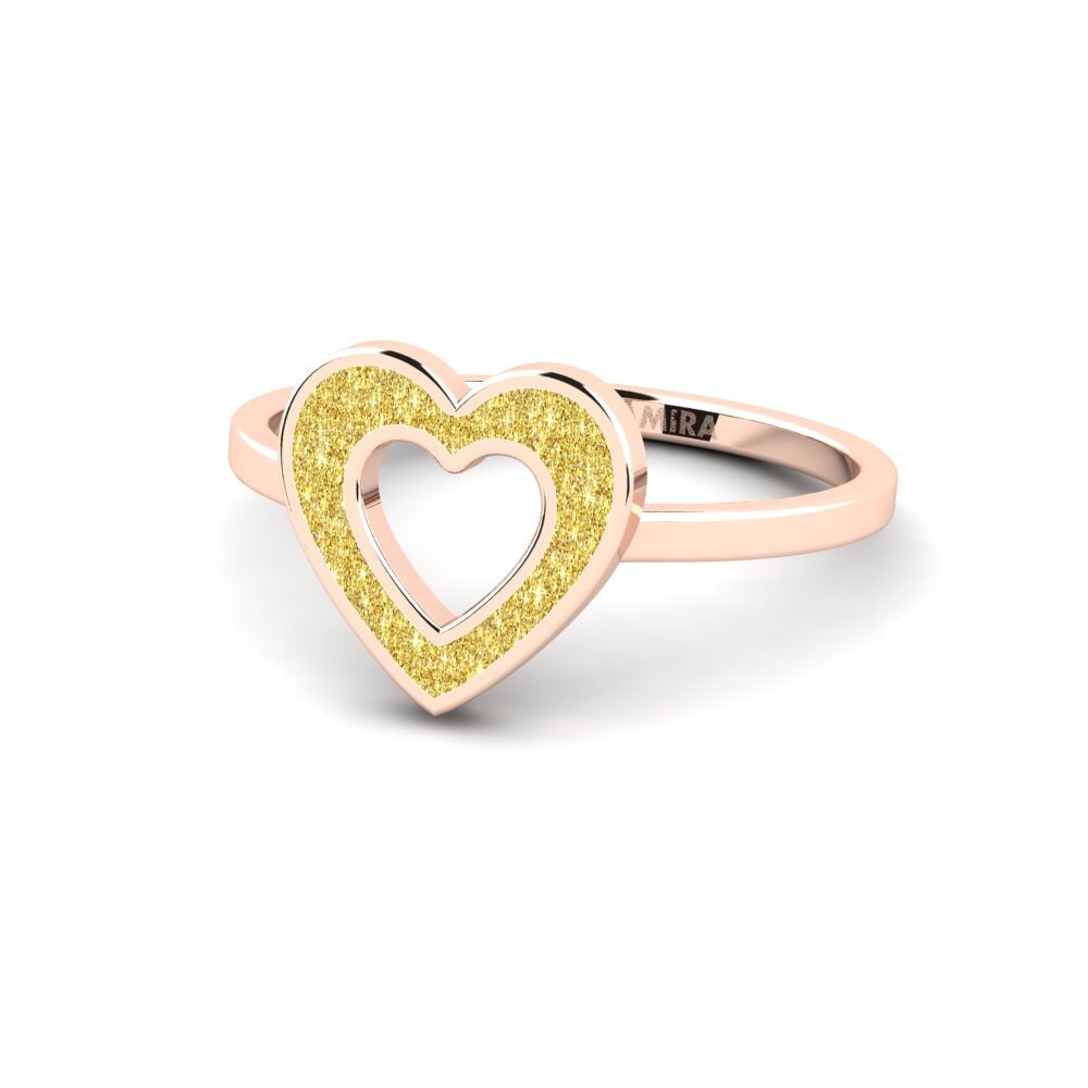 Heart 14ct Rose Gold Plain Design Rings