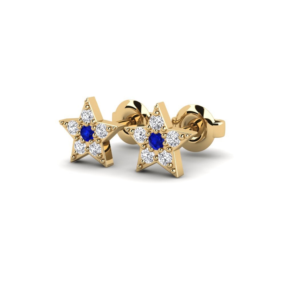 Zafiro Pendientes Jishin Daughter