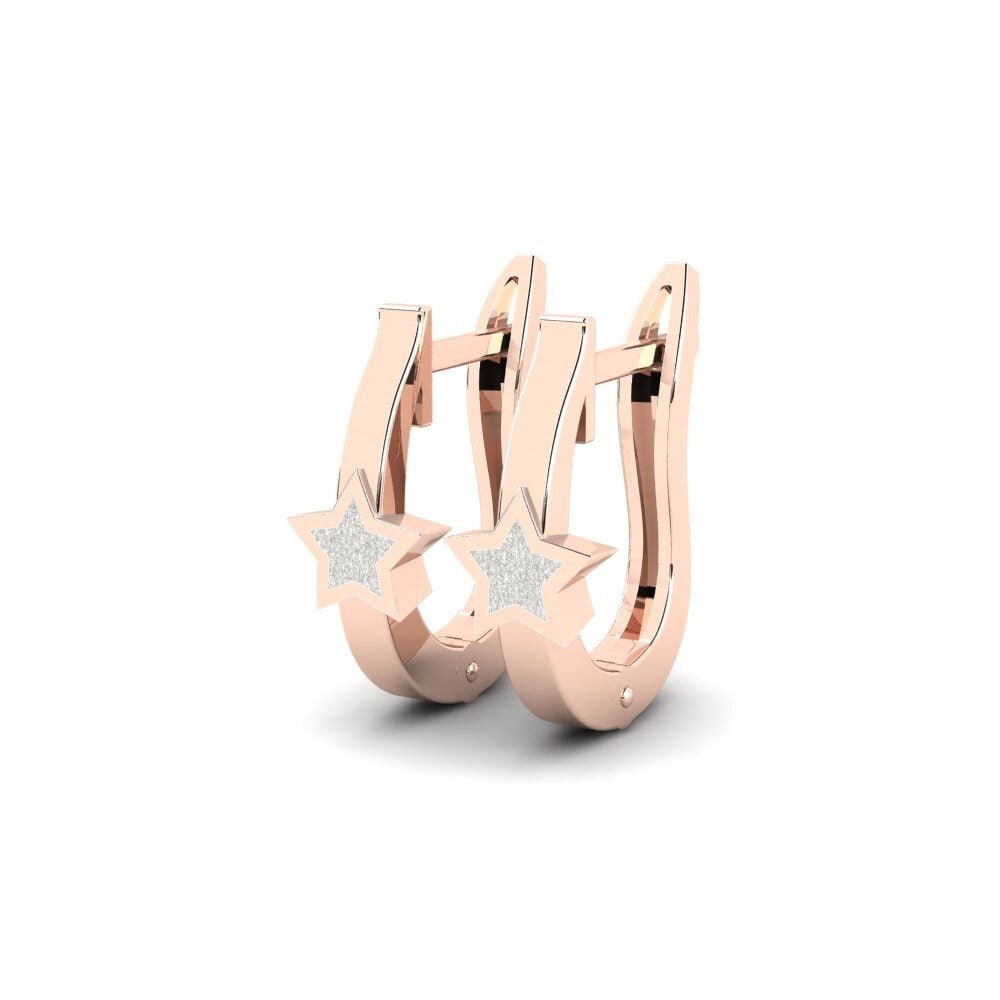 9k Oro Rosa Pendientes Marah Daughter