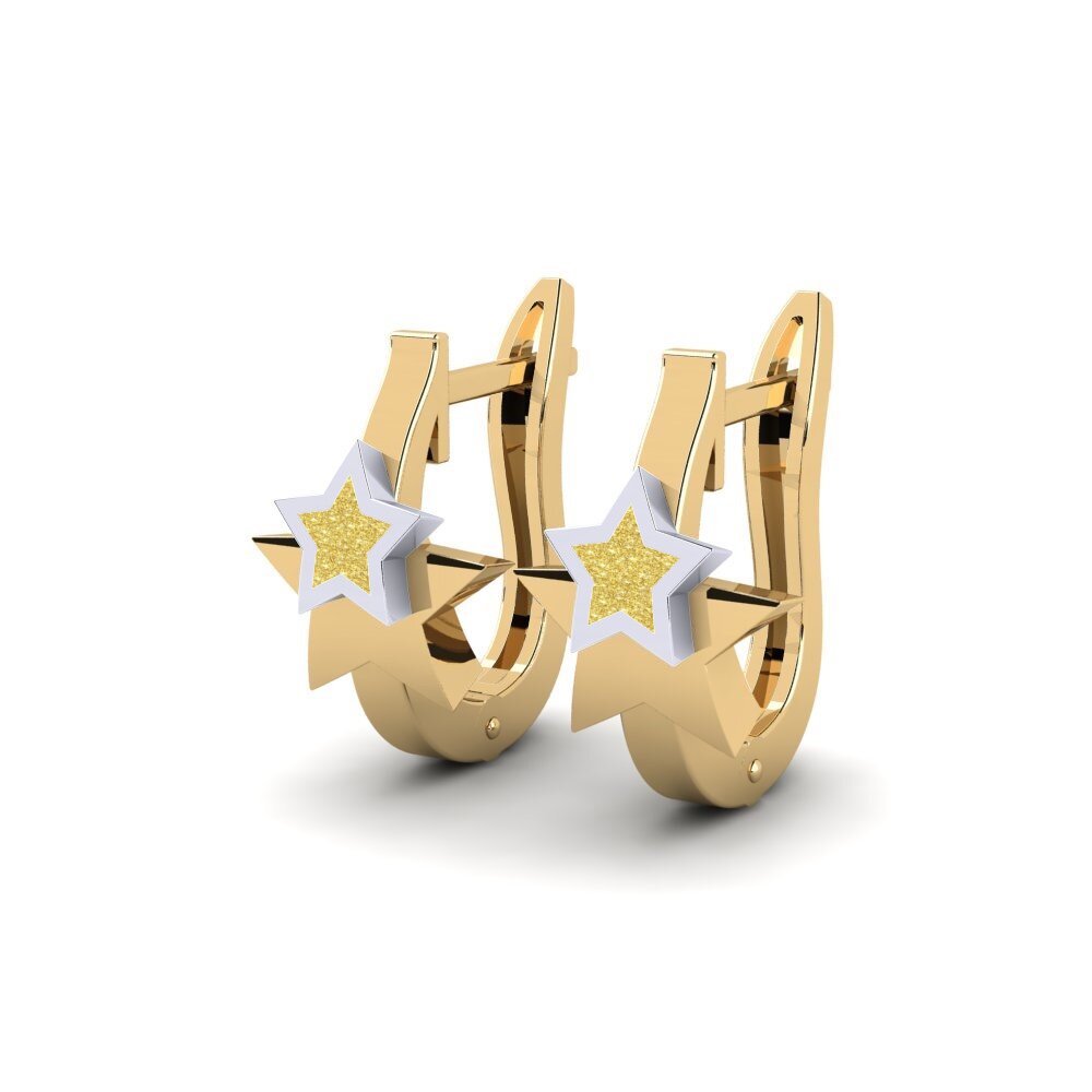 750 Gelb & Weißgold Damen ohrring Marah Mother