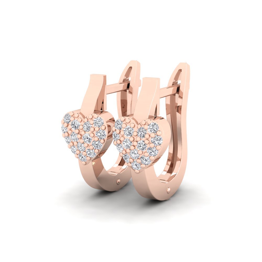 9k Oro Rosa Pendientes Merekara Daughter