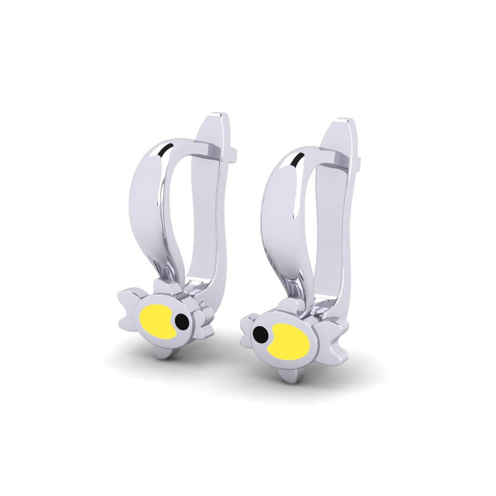 9ct White Gold Kid's Earring Niskesayi
