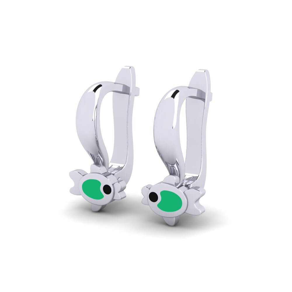 White Silver Kid's Earring Niskesayi