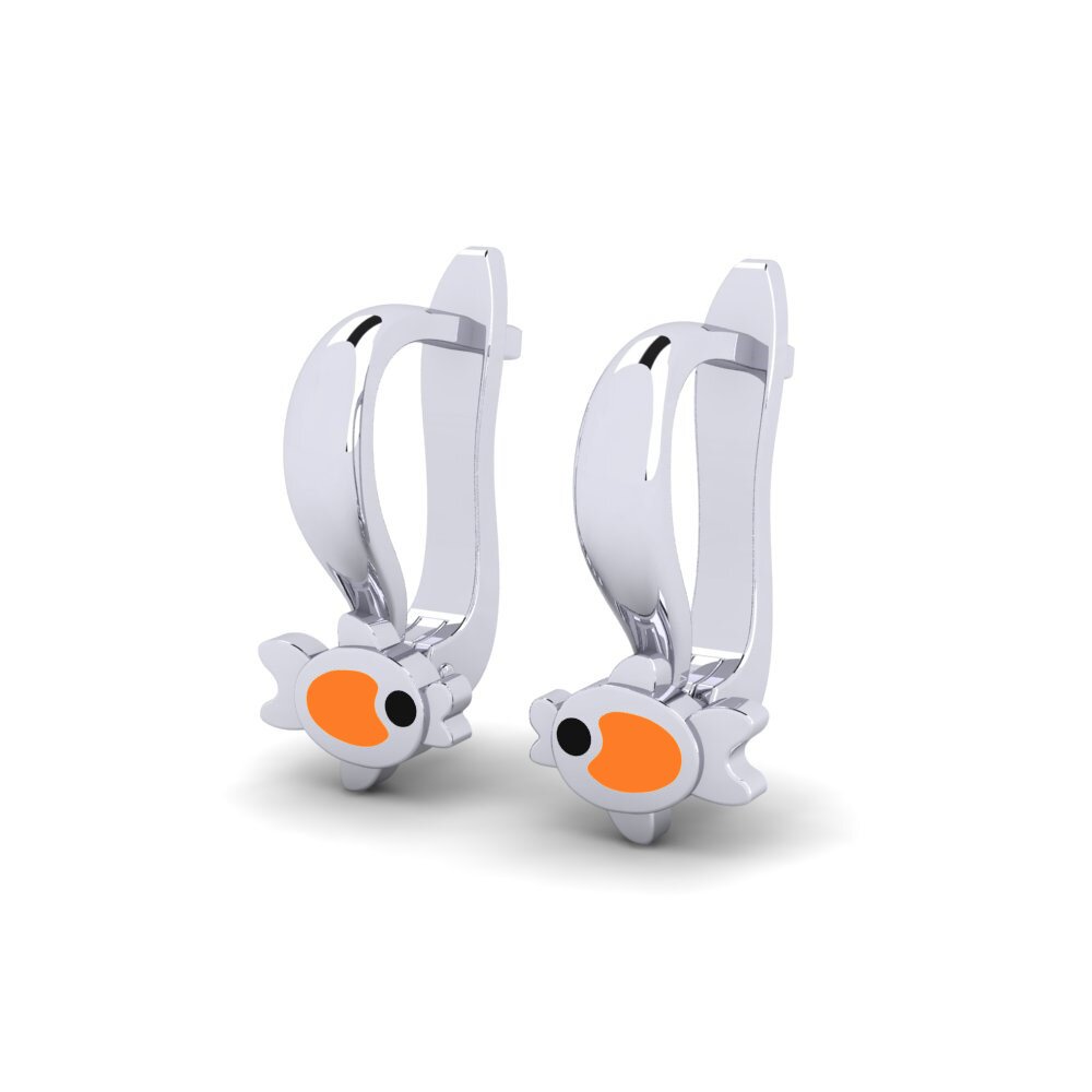 18k White Gold Kid's Earring Niskesayi