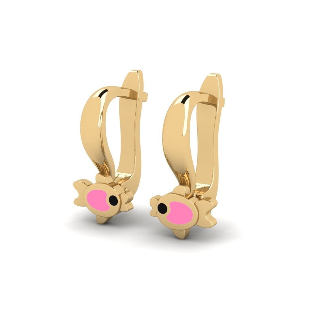 18k Oro Amarillo Pendiente para Niño Niskesayi