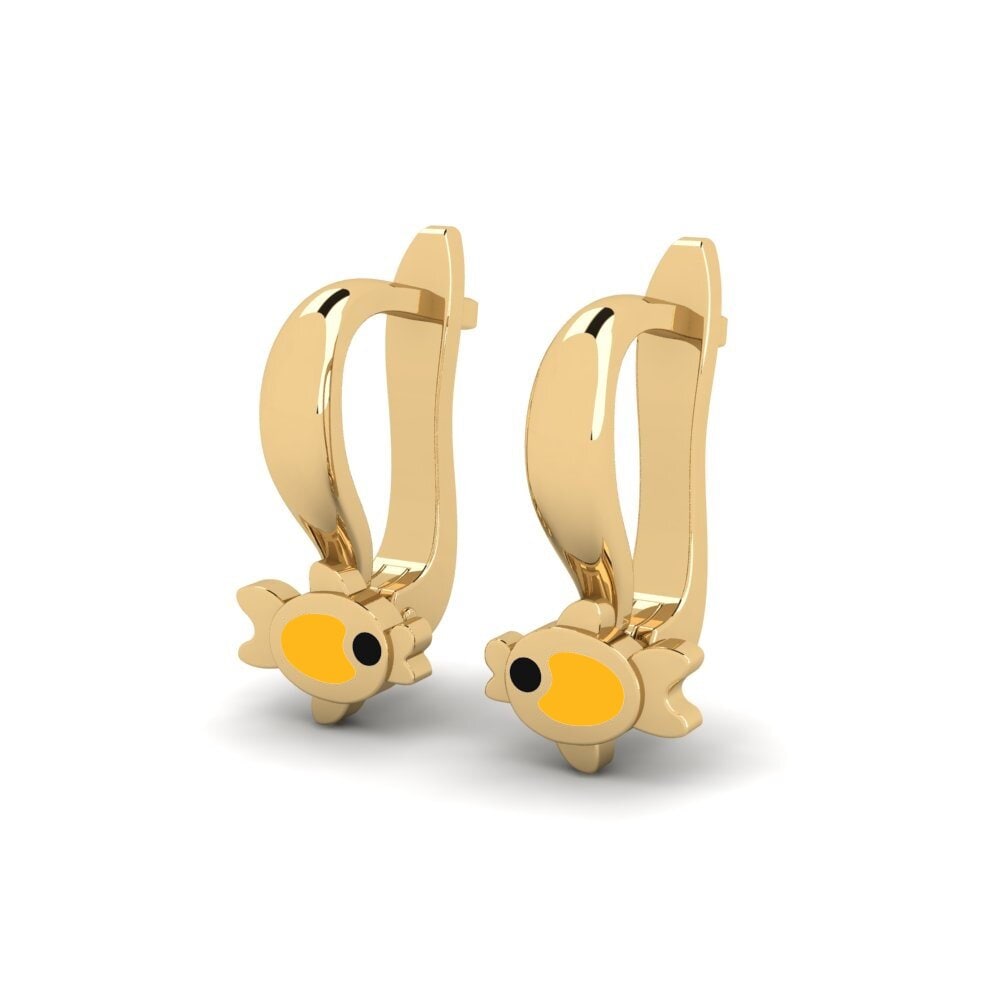 14k Oro Amarillo Pendiente para Niño Niskesayi