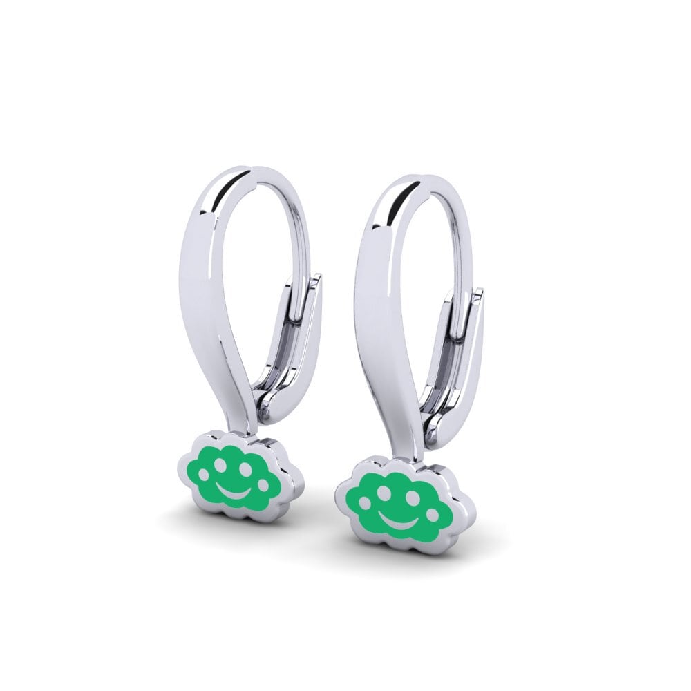 White Silver Kid's Earring Uberraschung