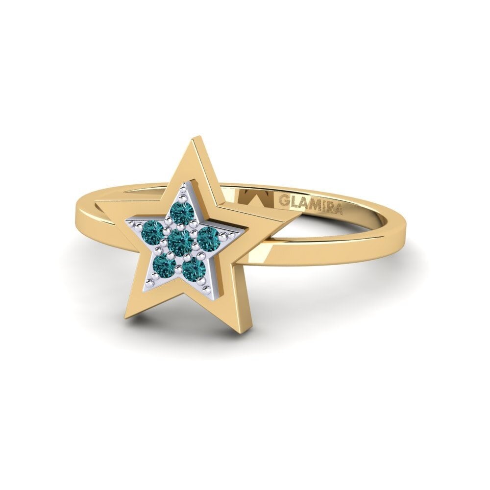 Diamante Azul Anel Ylber Mother
