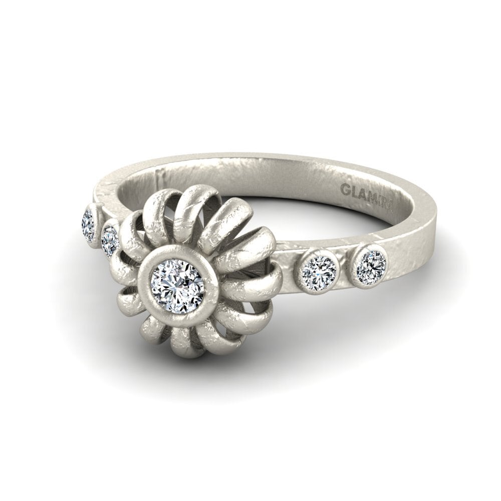 14ct White Gold Women's Promise Ring Mima